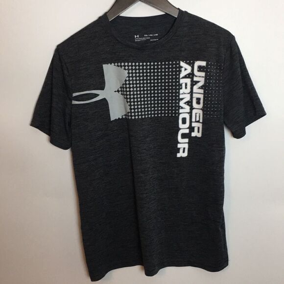 Under Armour HeatGear Loose-Fit Black and Gray T-Shirt Youth XL - Picture 1 of 14
